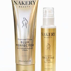 Nakery Beauty Diamond Glow Blur Perfector + Shaping Oil Set- New and Sealed